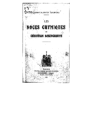 Le noces chymiques PDF 1 169